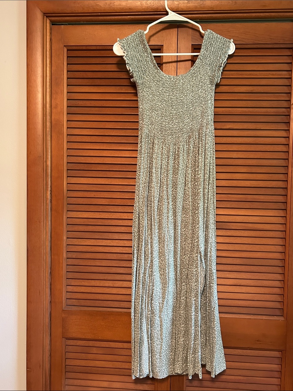 Amazon Sage Green with White Floral Dress